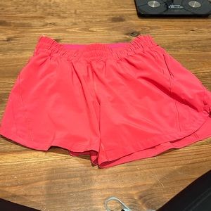 Lululemon Track That 5” Pink Shorts. Good Condition.